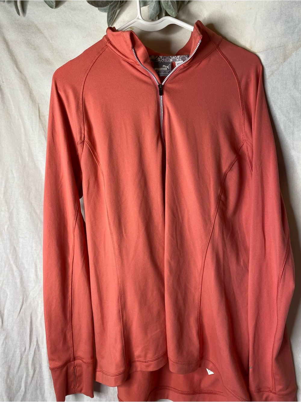 Puma Womens Quarter Zip in Coral